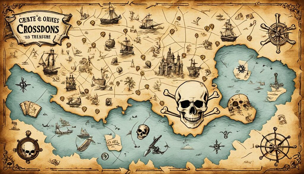 skull and bones treasure map locations