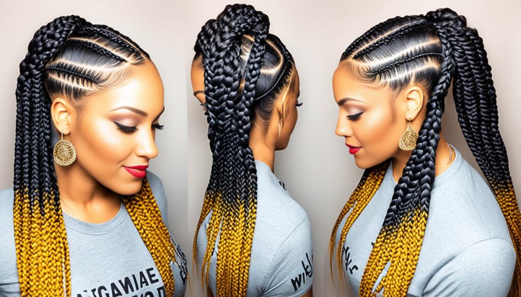 African braids with weave