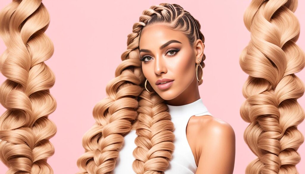 feed in braids with curly weave