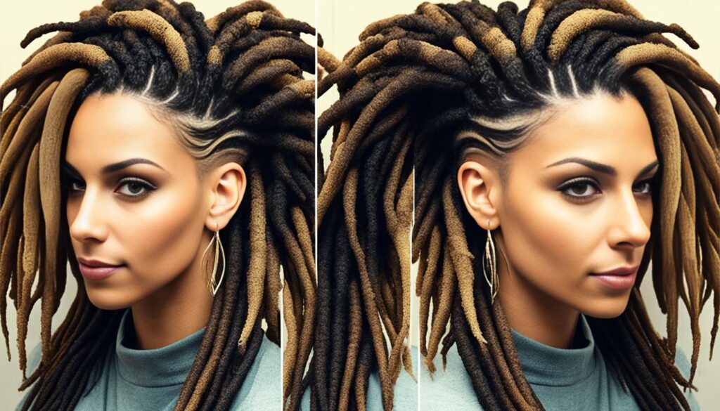 drop fade twist freeform dreads