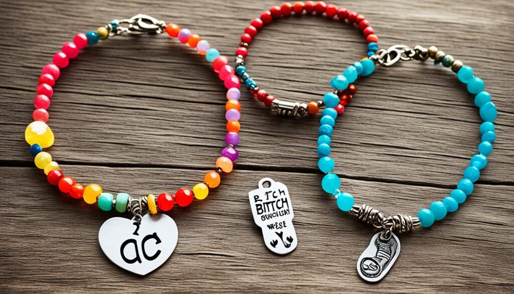 handmade bracelets with asl symbols