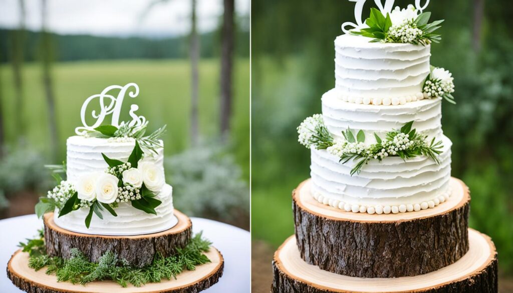 rustic wedding cake