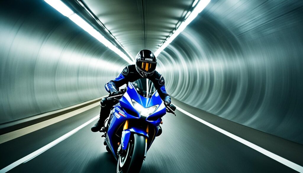 motorcycle channel tunnel