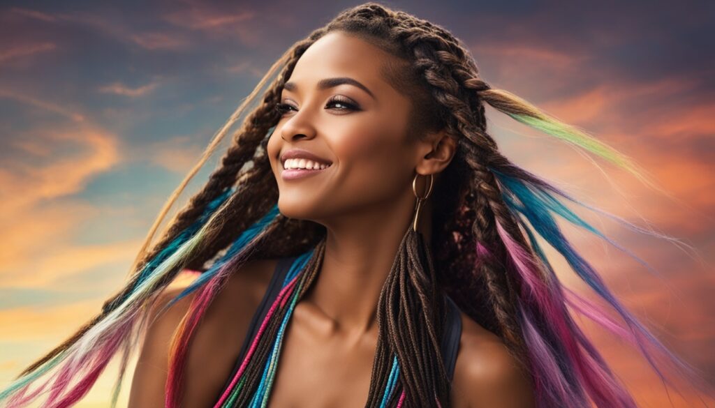 rubber bands criss cross knotless braids