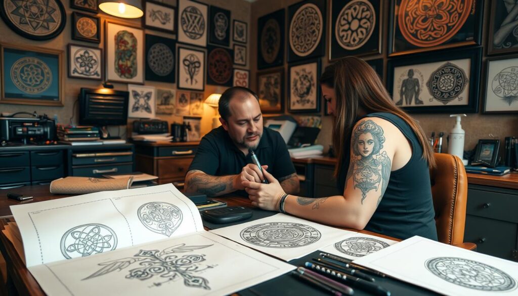 consulting tattoo artist